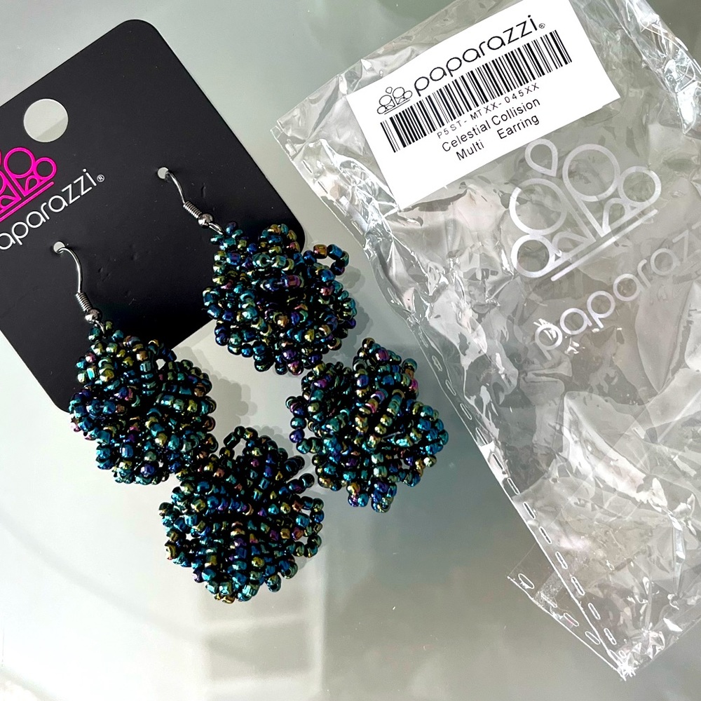 5 for $15 Paparazzi NWT ladies Unique seed bead dangle earrings on fish hooks.